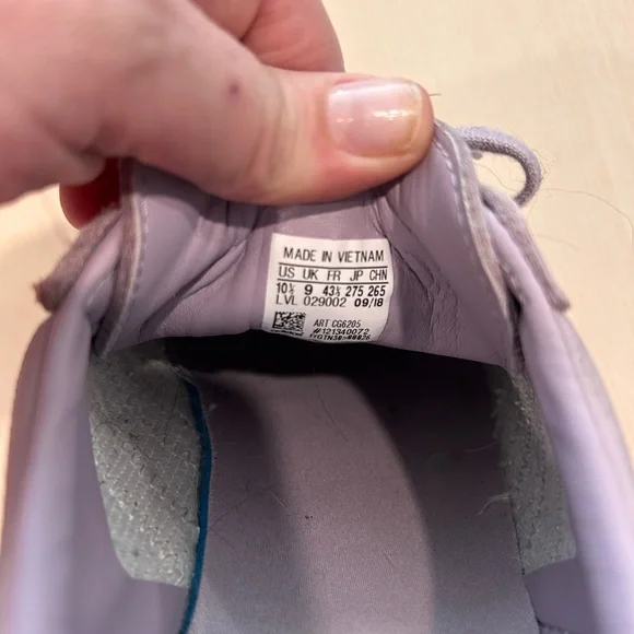 Adidas Sambae Lilac Leather Low-Top Sneakers - Picture 3 of 4